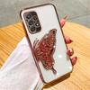 Блестящий Глиттер Милый 3D Бабочка Жидкий Песок Чехол для Телефона Для Samsung A52 A50 A32 A22 A12 A31 A70 A51 A30 A71 A72 Мягкий Чехол с Покрытием