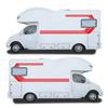 2 Pcs Universal Side Sticker Long Stripe Auto Body Racing Sports Decals Body Window Decals for RV,