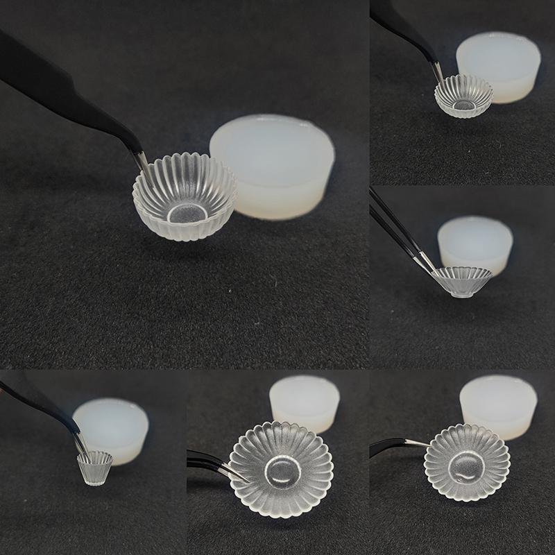 Dollhouse Silicone Tableware Mold Dollhouse Mini Dish Bowl Model Dolls House Kitchen Toys Accessories