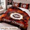 Brentford Football Printed Bedding Set Custom Name Text 1 Duvet Cover 2 Pillowcases For Bedroom