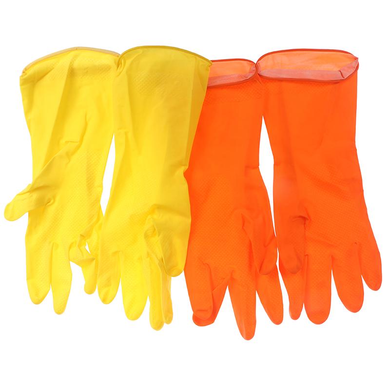 Kitchen Dish Washing Gloves House Cleaning Waterproof Rubber Washing Gloves Long