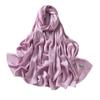 Solid Color Satin Hijab Silk Rhinestone Chiffon Scarf Fashion Silk Headscarf  Summer