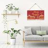 1pc Merry Christmas Door Sign, Wooden Merry Christmas Wall Decor Sign, Christmas Hanging Sign for Front Door Decorations, 7.9x3.9 Inches