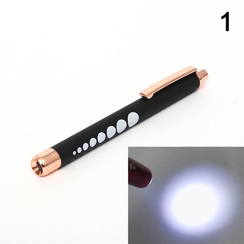 LED Medical Penlight Flashlight With Pupil Gauge Pocket Clip Pen Light For Doctor Nurse Diagnosis