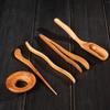 5Pcs/set Wooden Tea Ceremony Utensils Set Bamboo Teaspoons Tea Needle Tea Tweezers Clip Strainer Tong Tube Teaware Kitchen Tools