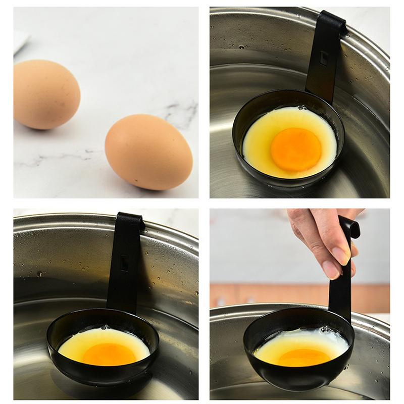 Nonstick Egg Molds Easy Use Poached Boiling Eggs Maker Spoon Boiled Holder Egg Steamer Rack Egg Cooker
