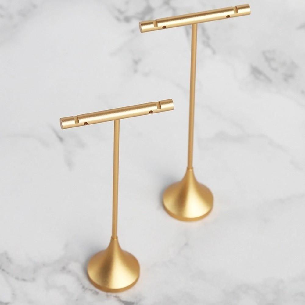 Aluminum Alloy T-Shape Earring Display Stand Storage Shelf Detachable Dangle Jewelry Ring Organizer Space Saving Moisture-proof