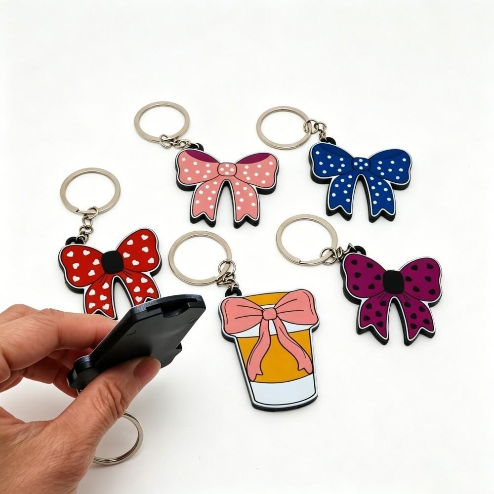 Bow Tie Shape 2 in 1 Bow Keyring Beautiful Practical Soda Can Opening Bow Jar Remover Bag Charm