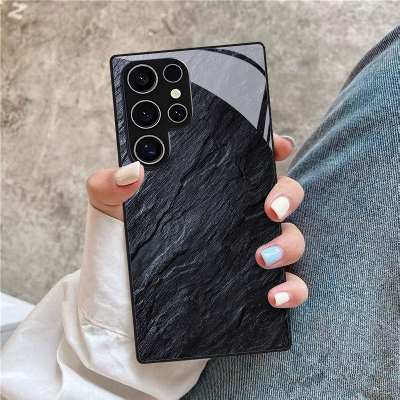 Black Slate Rock fashion phone cases phone case mobile phones glass for Samsung Galaxy S26 S25 S24 S23 S22 FE Ultra Plus