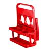 Beer Bottle Caddy Bucket Holder Plastic Foldable Multifunctional Portable Beer Bottle Carrier Red