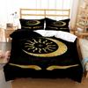 Магическая Астрология Эзотерический Золотой Принт Набор из Трех Предметов Модный Постельный Принадлежность для Детей или Взрослых для Кроватей Пододеяльники Наволочки