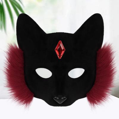 Модные Маски-Полумаски Животных Лиса Кошка Маски Костюмы Реквизит для Хэллоуина Косплея Вечеринки