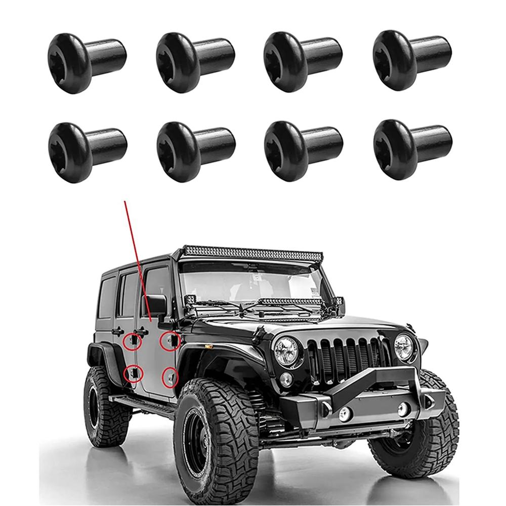8PCS Car Door Hinge Nut Bolt New Replace 6511744AA For 2007-2018 Jeep Wrangler