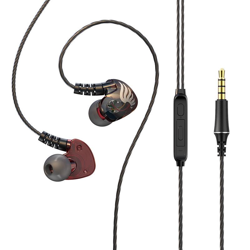 Wired Headphones In-ear Music Wired HIFI Monitoring Headphones Hanging Ear Mobile Gaming Sports Headphones