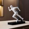 Male Runner Sculpture Abstract Resin Running Figurine Modern Home Decoration for
