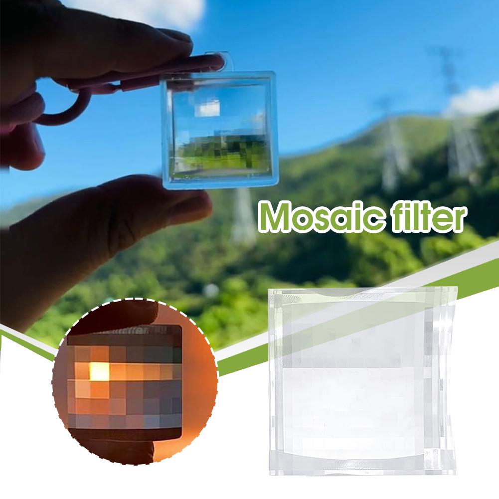 High-end Crystal Pixel Stone Landscape Photo Clock Filter Pixel Art Crafts Gift In Decoration N J5Y5