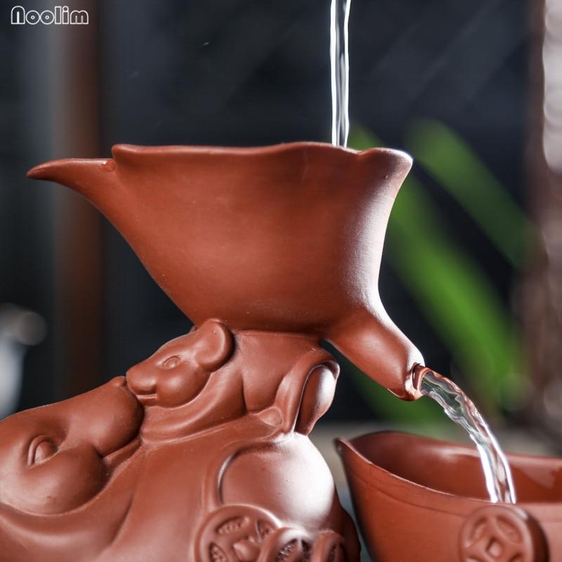 Чайный фильтр, фиолетовая глина, утечка с красивой чашкой, посуда для кунг-фу, аксессуары для чайной церемонии, быстрое ситечко