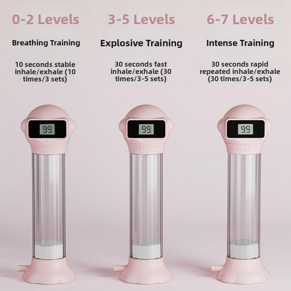 Adjustable Resistance Counted Breathing Dumbbell Lung Capacity Expander  Breathing Training Device