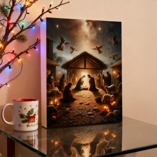 Nativity Advent Calendar 2025 24 Days Christmas Countdown Calendar with 24 Nativity Scene Ornaments Christian Religious Gifts for Family Friends