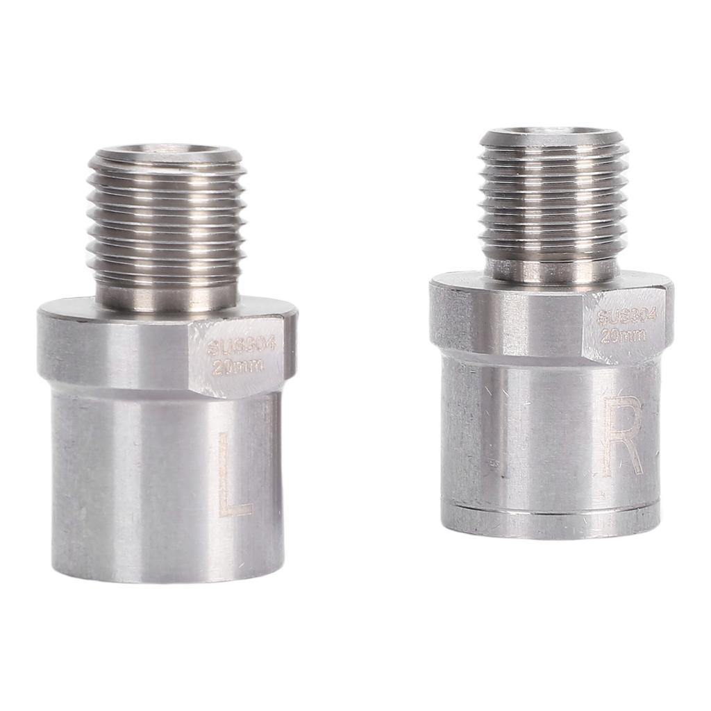 1 пара адаптеров для велосипедных педалей, нержавеющая сталь, наружная резьба 1/2 дюйма на внутреннюю резьбу 9/16 дюйма, удлинители педалей для шатунов