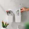 Multifunctional Punch-free Wall-mounted Storage Box Bathroom Toothbrush Holder Cosmetics Organizer Rack Kitchen Storage Rack