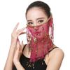 Party with Beaded Indian Belly Dance Veil Belly Dancing Veils Face Veil Costumes Mesh Face Veil