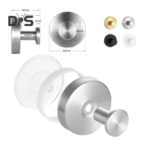 4 шт. настенных крючков, нержавеющих, устойчивых к коррозии, легко устанавливаемых, из нержавеющей стали, водонепроницаемых, с присоской, не требующей сверления, крючков для халатов и пальто