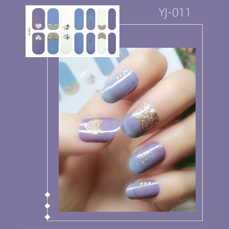 1шт наклейки для дизайна ногтей самоклеящиеся обертывания для ногтей полное покрытие наклейка маникюр