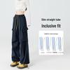 Women's High-Waisted Wide-Leg Parachute Cargo Pants