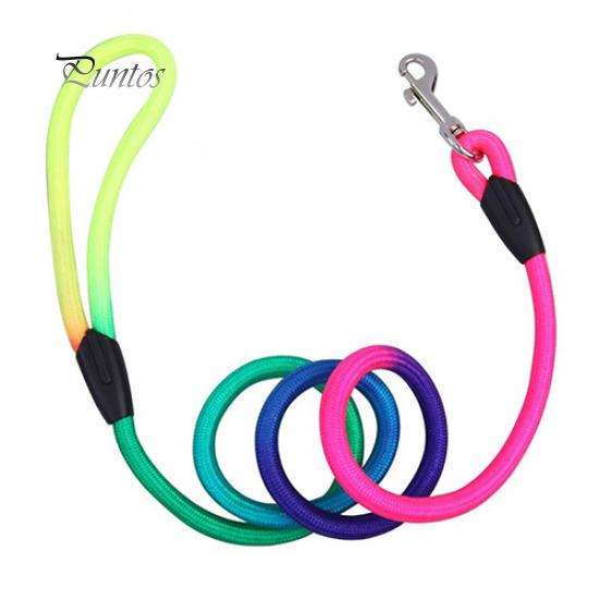 Радужный цветной плетеный пояс для питомцев, поводки для дрессировки