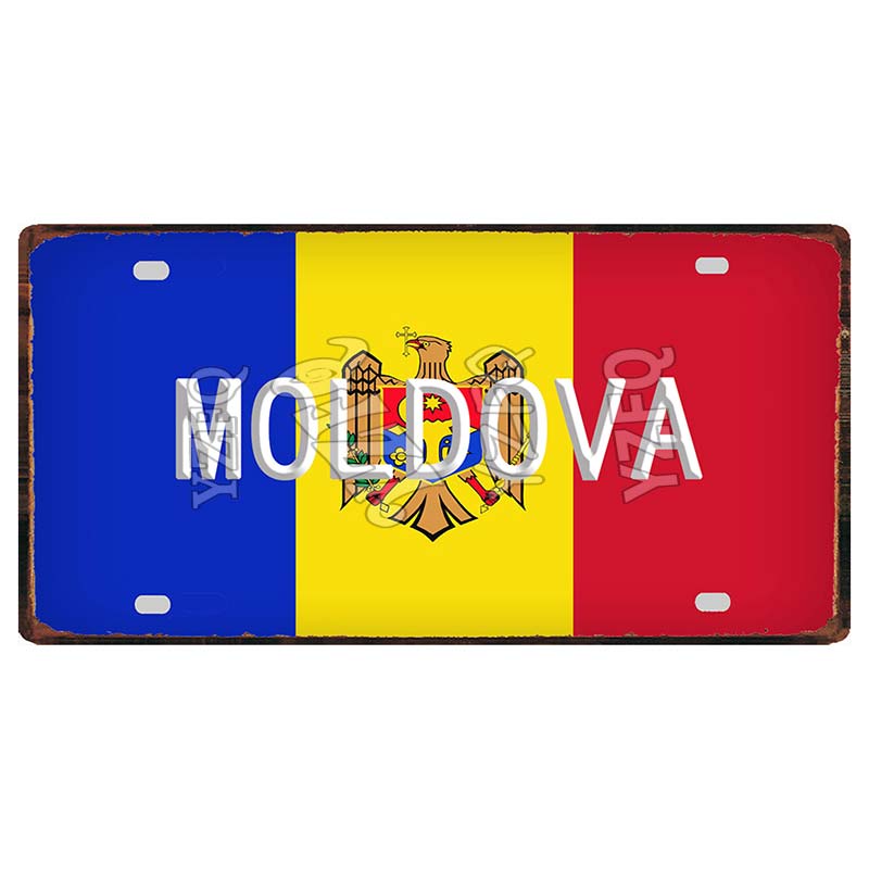 [YZFQ ]30X15СМ Национальный флаг Марокко Норвегии Кипра Металлическая жестяная табличка Городское путешествие Сувенир Настенный Паб Магазин Домашний Декор Ручной работы DC-1345B