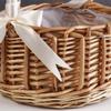 Wedding Flower Girl Hand Woven Storage Basket Flower Basket Desktop Decoration Clutter Organizer
