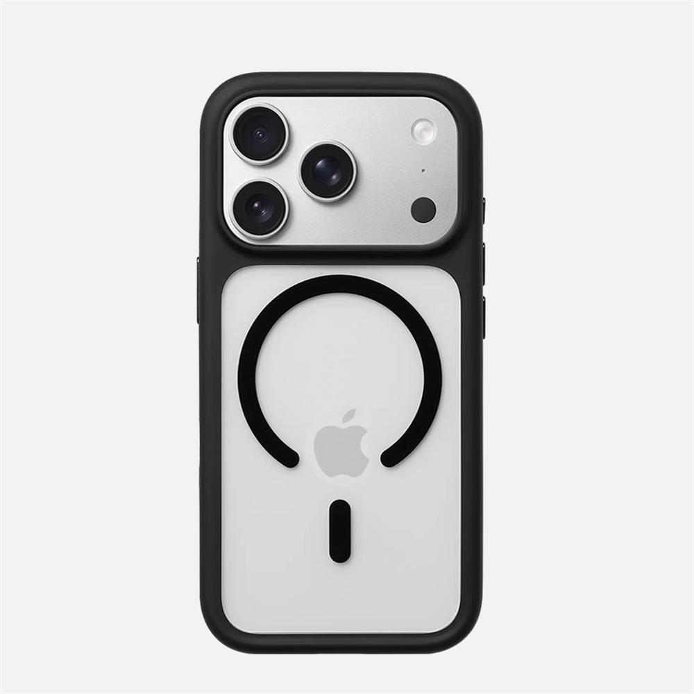 Luxury Transparent Magnetic Bumper Case For iPhone 17 16 Pro Max For Magsafe Wireless Charging Shockproof Clear Hard Back Cover