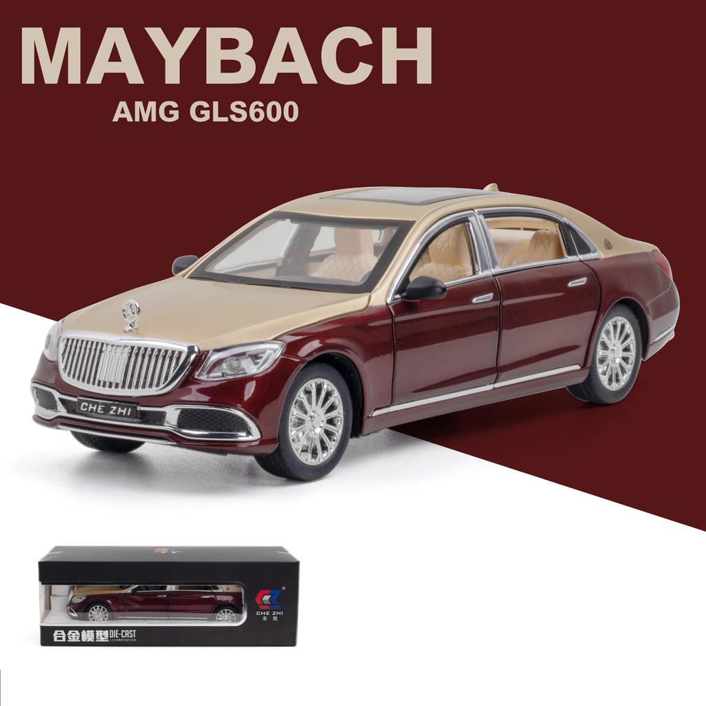 1:24-масштабная модель автомобиля класса люкс Benz S600 из сплава, отлитые под давлением металлические игрушечные транспортные средства, модель автомобиля с высоким имитационным звуком и светом, подарок для детей