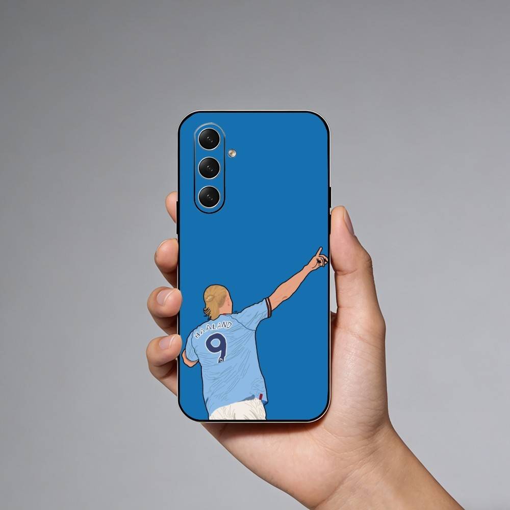 Чехол для телефона Football E-Erling H-Haaland для Samsung Galaxy A73, A72, A71, A70, A52, A51 Другие Мягкий Черный Чехол