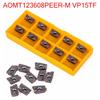 10pcs AOMT123608PEER-M VP15TF Indexable Insert Milling Cutter Carbide Blades C#