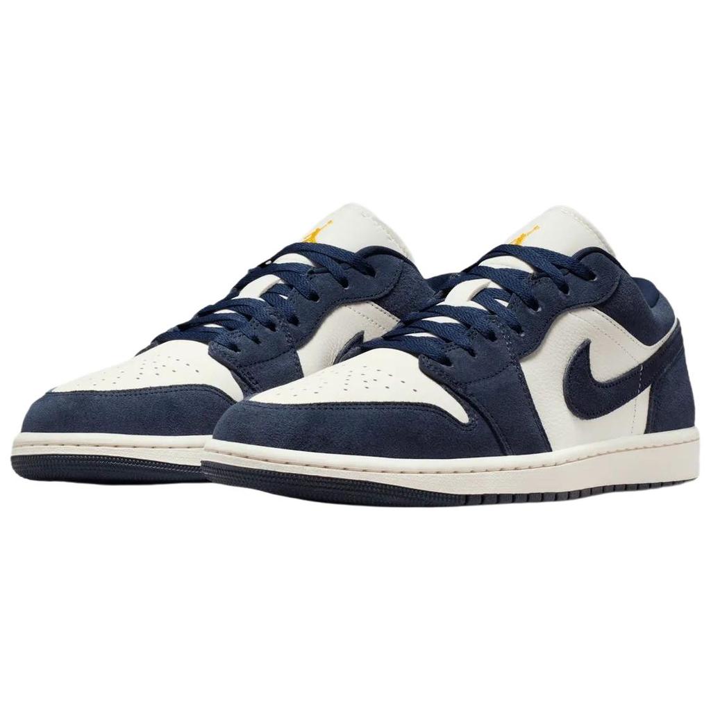Jordan Air Jordan 1 Low Винтажные Баскетбольные Кроссовки Унисекс Морской Синий IO7448-400