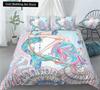 Пододеяльник с изображением мультяшной русалочки, принцессы, короля и королевы, красивый комплект постельного белья с принтом русалки, детский комплект из 2/3 предметов, полиэстер, пододеяльник