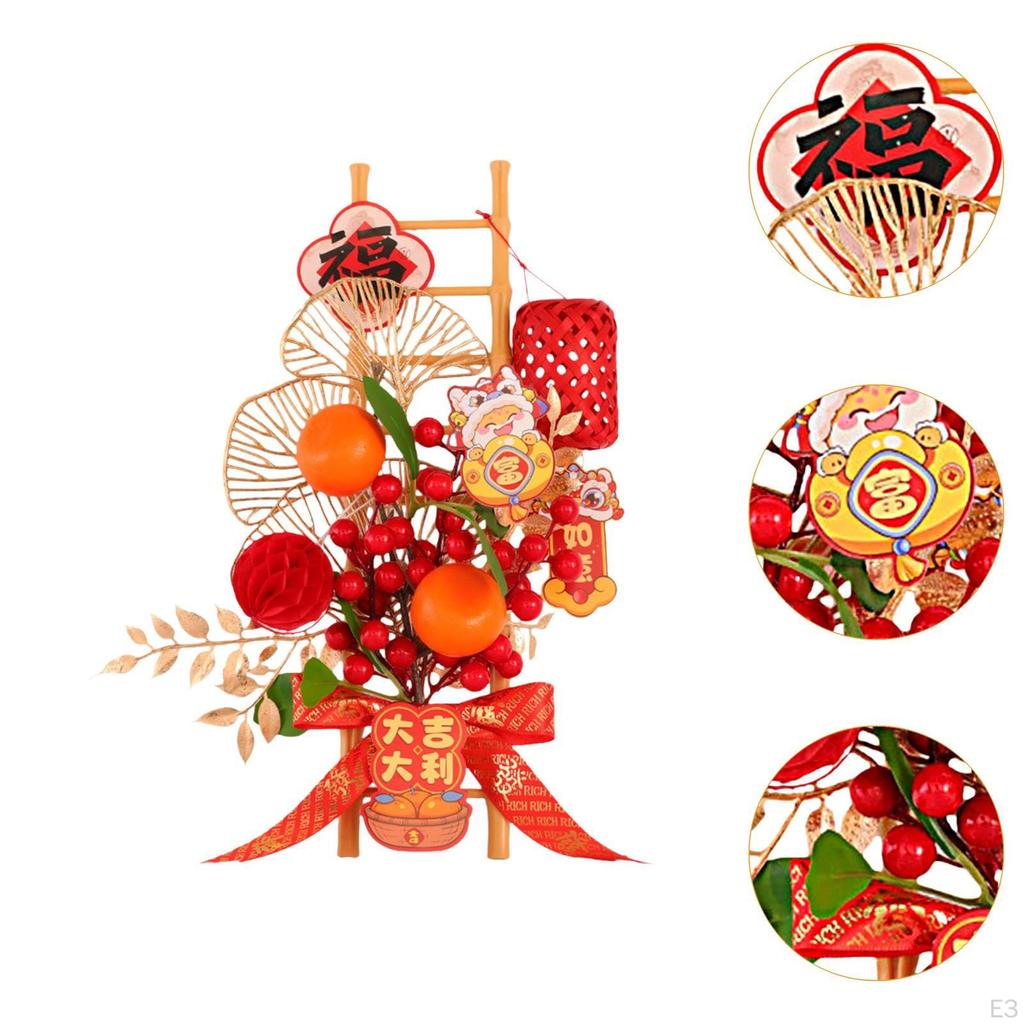 Chinese Year Decoration Blessing Gift Decorative Ladder Table Centerpiece for Party