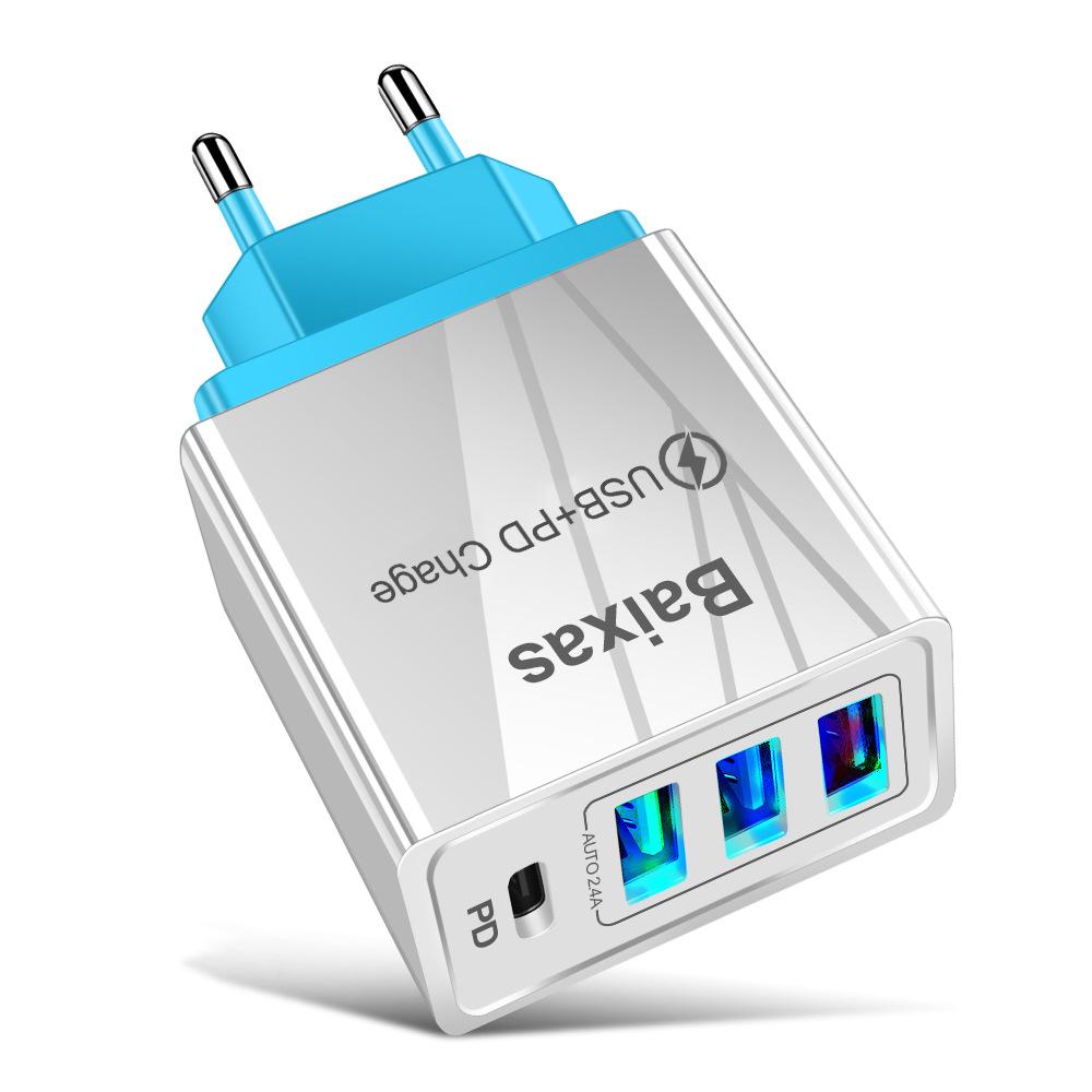 Универсальное 4-портовое USB-зарядное устройство для путешествий 5 В/2,4 А, адаптер быстрой зарядки - вилка AU/EU/UK/US