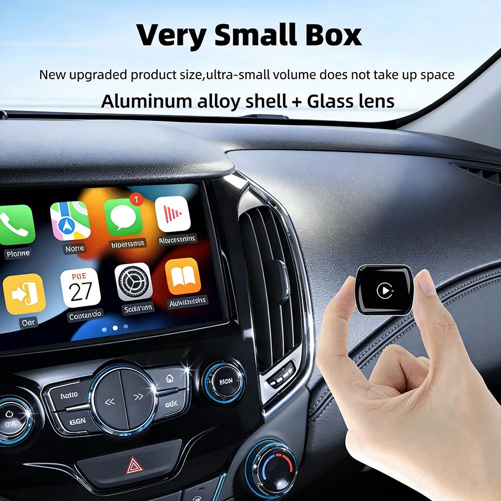 Wireless CarPlay Adapter 2026 Upgrade, Plug and Play, No Latency, Converts Factory Wired to Wireless, Compatible with iPhone 6+