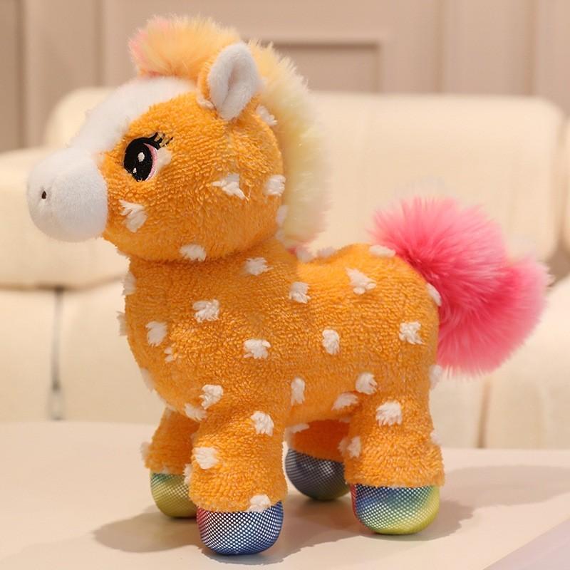 Sunlight Rainbow Horse Plush Toy With Soft Polyester Fill For Kids Playroom Decor