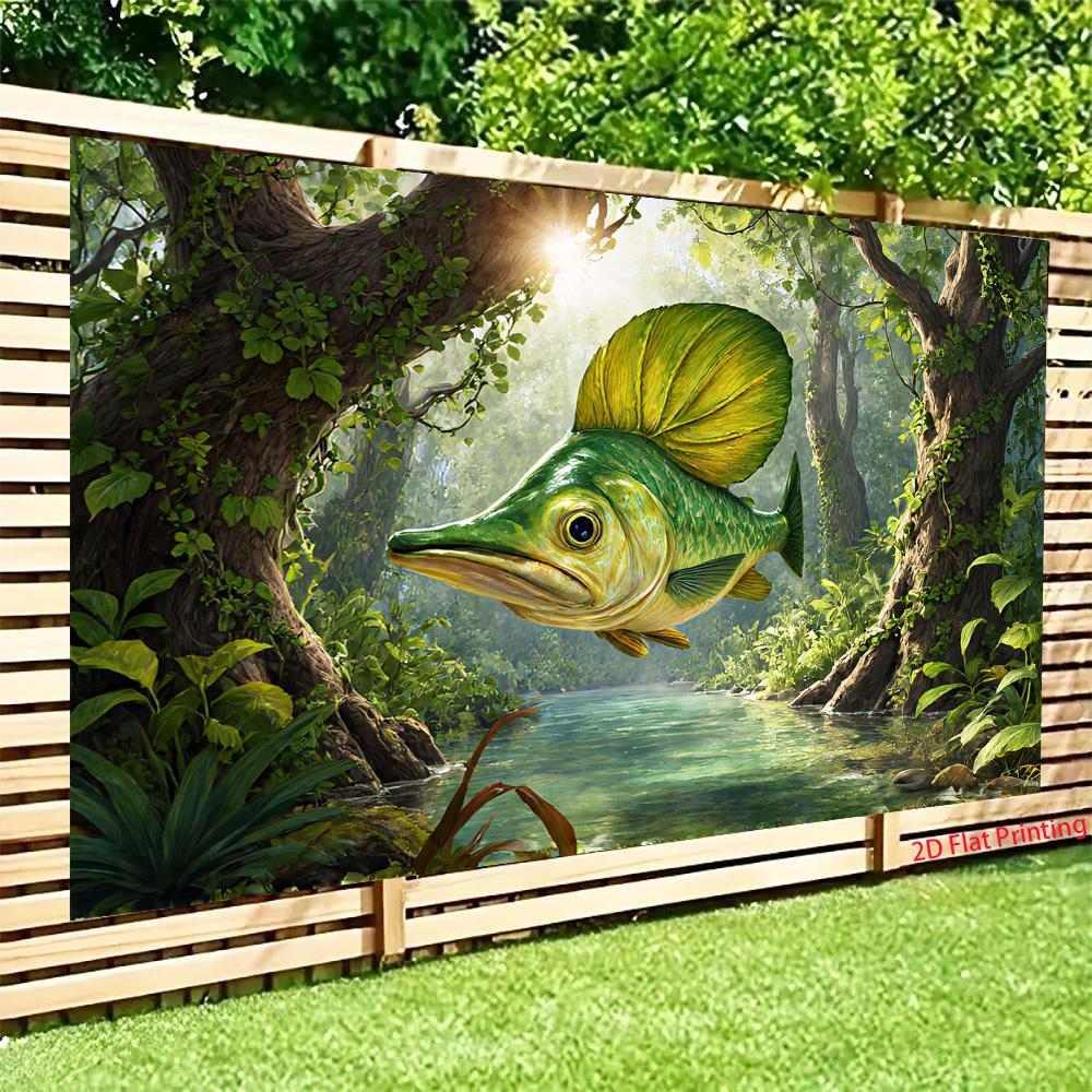 2D plane 1 piece - Fantasy Jungle Giant Fish Theme