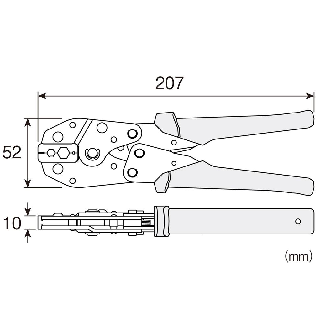 HOZAN Crimping Tool for BNC/TNC/BNCC Connectors, Compatible with Shichisei Kagaku and Tokone (formerly Toyo Connector) P-740