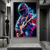 Астронавт красочные каракули музыкальный персонаж уличное искусство печать плакатов современный дом холст живопись гостиная спальня фотографии настенное украшение