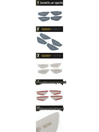 A3L Interior Door Bowl Patches: Stainless Steel Scratch-Resistant Car Handle Accessories