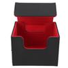 Card Storage Box Multipurpose Large Capacity Flip Side Insert PU Leather Magnetic Closure Trading