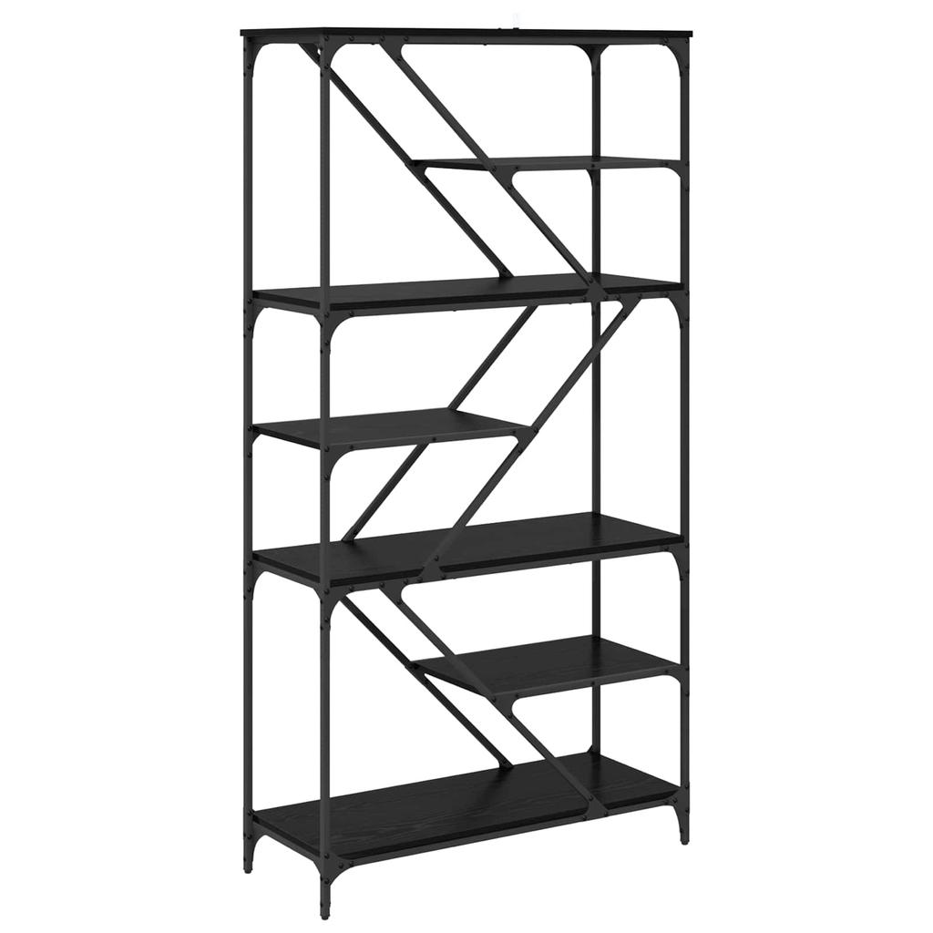 Bookshelf Black Oak Look 91 x 36 x 176 cm Engineered Wood