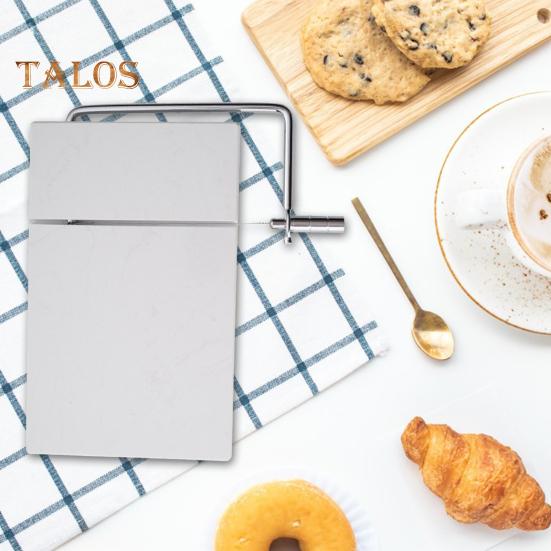 Cheese Slicer Stainless Steel Wire Cutter for Block Cheeses Marble Board Mozzarella Parmesan Butter Cutting Tool Easy To Clean Non-Slip Kitchen Gadget