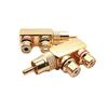 Xixun Позолоченный Y-разветвитель RCA 1 штекер на 2 гнезда (2-Pack)
